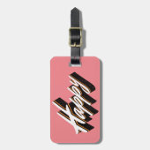 Étiquette À Bagage Conception de texte agréable (Devant Vertical)