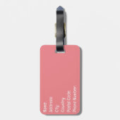 Étiquette À Bagage Conception de texte agréable (Dos Vertical)