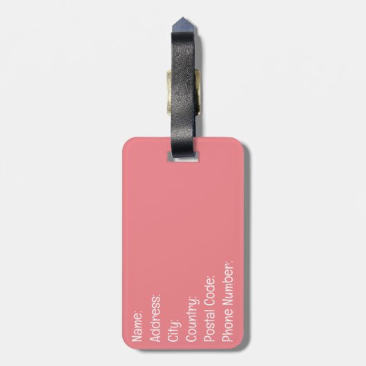 Étiquette À Bagage Conception de texte agréable (Dos Vertical)