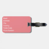 Étiquette À Bagage Conception de texte agréable (Dos horizontal)