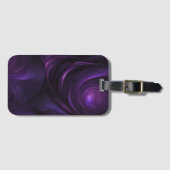 Étiquette À Bagage Conception de torsion violette foncée (Devant Horizontal)