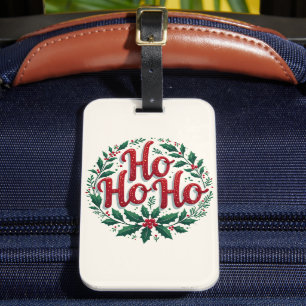 Étiquette À Bagage Conception de typographie de couronne de Noël Ho H