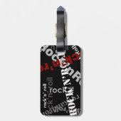 Étiquette À Bagage conception de typographie rock & roll (Dos Vertical)