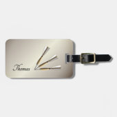 Étiquette À Bagage Conception des fléchettes Monogrammes (Devant horizontal)
