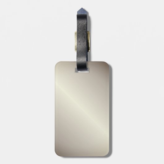 Étiquette À Bagage Conception des fléchettes Monogrammes (Dos Vertical)