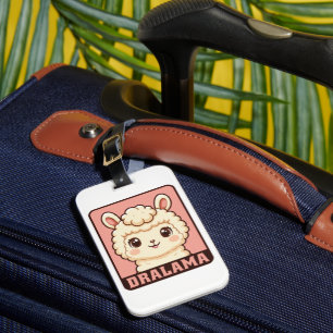 Étiquette À Bagage Conception d'illustration de lama mignon