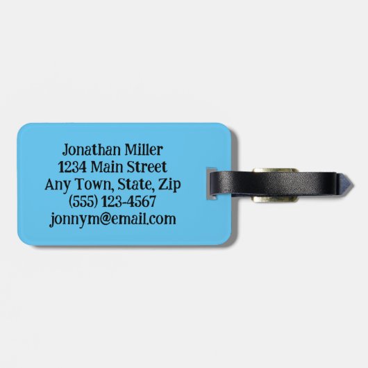 Étiquette À Bagage Conception du lutteur (Dos horizontal)