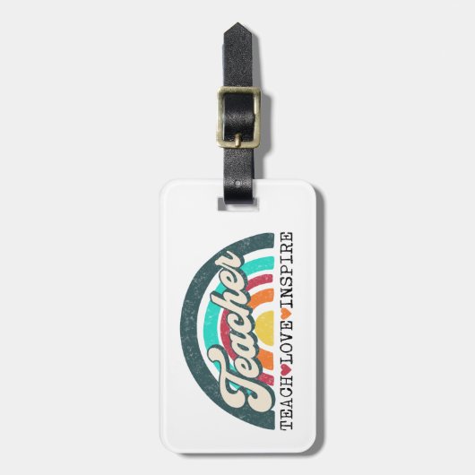 Étiquette À Bagage Conception du texte de l'enseignant (Devant Vertical)