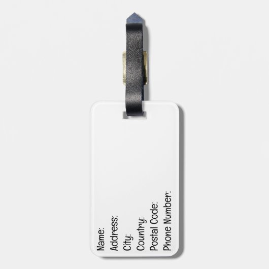 Étiquette À Bagage Conception du texte de l'enseignant (Dos Vertical)