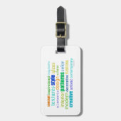 Étiquette À Bagage Conception d'un collage Word (Devant Vertical)