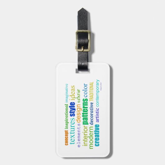 Étiquette À Bagage Conception d'un collage Word (Devant Vertical)