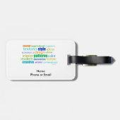 Étiquette À Bagage Conception d'un collage Word (Dos horizontal)