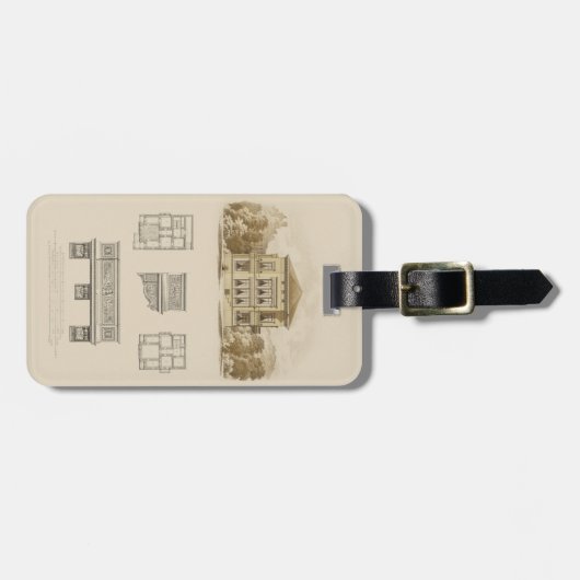 Étiquette À Bagage Conception d'une propriété avec plans d'intérieur (Devant horizontal)