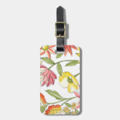 Étiquette À Bagage Conception florale de jardin avec l'arrière - plan (Devant Vertical)