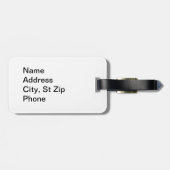 Étiquette À Bagage Conception florale rouge et noire (Dos horizontal)