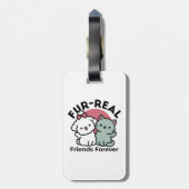 Étiquette À Bagage Conception "Fur-Real Friends Forever" (Dos Vertical)