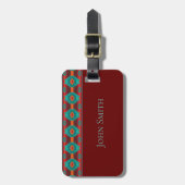 Étiquette À Bagage Conception géométrique ethnique du sud-ouest. (Devant Vertical)