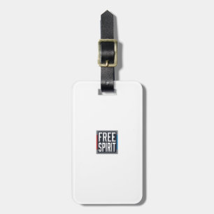 Étiquette À Bagage Conception Graphique Boîte Esprit Libre Patriotiqu