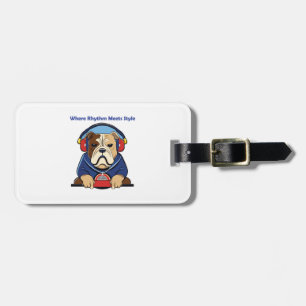 Étiquette À Bagage Conception graphique inspirée par le chien et la m