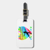 ÉTIQUETTE À BAGAGE CONCEPTION INSPIRATIONNELLE DES CITES DE PATINAGE  (Devant Vertical)