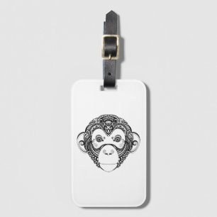 Étiquette À Bagage Conception inspirée de singe
