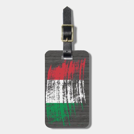 Étiquette À Bagage Conception italienne fraîche de drapeau (Devant Vertical)