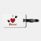 Étiquette À Bagage Conception J'adore Bière (Dos horizontal)