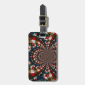 Étiquette À Bagage Conception Kaleidoscope Père Noël spéciale (Devant Vertical)