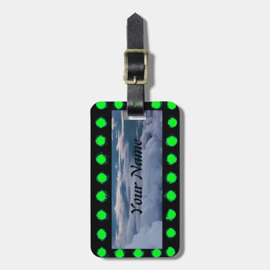 Étiquette À Bagage Conception menée et de ciel de couverture (Devant Vertical)