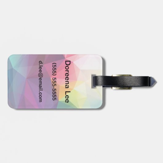 Étiquette À Bagage Conception moderne (Dos horizontal)