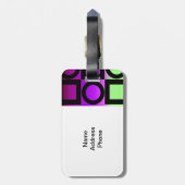 Étiquette À Bagage Conception moderne circulaire et Carré (Dos Vertical)