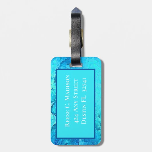 Étiquette À Bagage Conception moderne de thème océanique tropical (Dos Vertical)