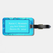 Étiquette À Bagage Conception moderne de thème océanique tropical (Dos horizontal)