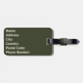 Étiquette À Bagage Conception monographique personnalisée du club de  (Dos horizontal)