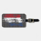 Étiquette À Bagage Conception néerlandaise fraîche de drapeau (Devant horizontal)