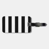 Étiquette À Bagage Conception noire et blanche audacieuse de rayures (Dos horizontal)
