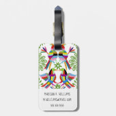 Étiquette À Bagage Conception Otomi moderne III (Dos Vertical)