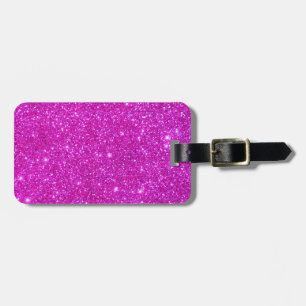 Étiquette À Bagage Conception personnalisable d'étincelle rose de