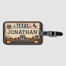 Conception personnalisée de la route 66 du Texas