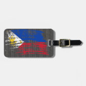 Étiquette À Bagage Conception philippine fraîche de drapeau (Devant horizontal)