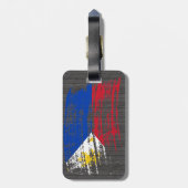 Étiquette À Bagage Conception philippine fraîche de drapeau (Dos Vertical)