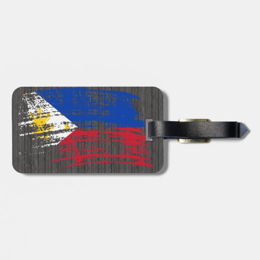 Étiquette À Bagage Conception philippine fraîche de drapeau (Dos horizontal)