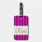 Étiquette À Bagage Conception pourpre personnalisée de pois de (Dos Vertical)