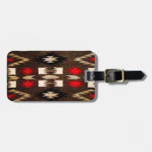 Étiquette À Bagage Conception tribale amérindienne (Devant horizontal)