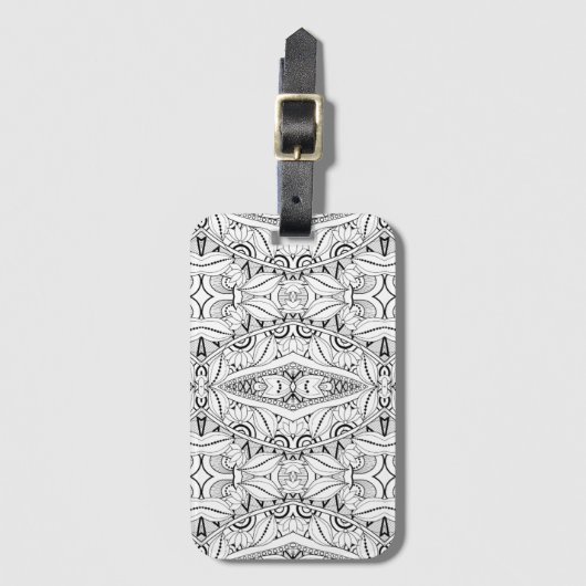 Étiquette À Bagage Conception tribale inspirée (Devant Vertical)
