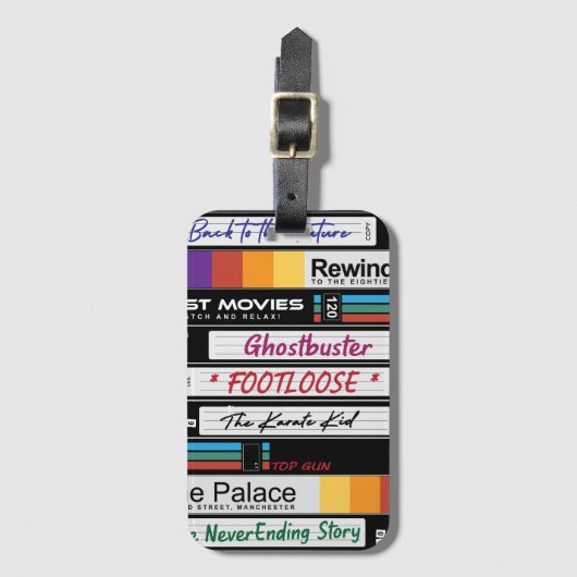 Étiquette À Bagage Conception vidéo VHS (Devant Vertical)
