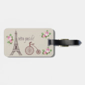 Étiquette À Bagage Conception vintage de Paris (Dos horizontal)