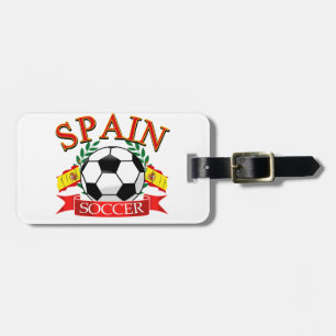 Étiquette À Bagage Conceptions de ballon de football de l'Espagne