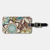 Étiquette À Bagage Conceptions florales modernes (Devant horizontal)