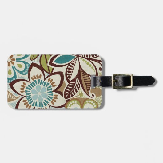 Étiquette À Bagage Conceptions florales modernes (Devant horizontal)